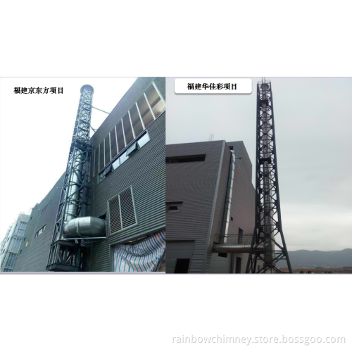 Insulated chimney for steam boiler